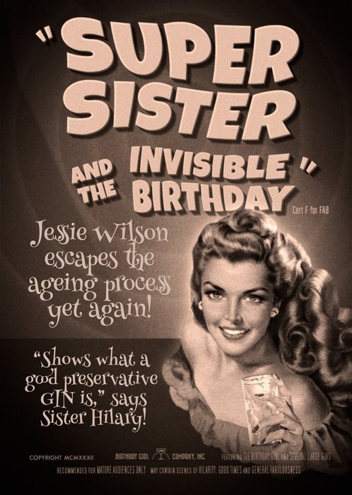 Film Noir Super Sister Card