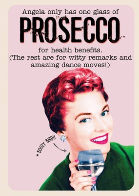 Prosecco Birthday Card