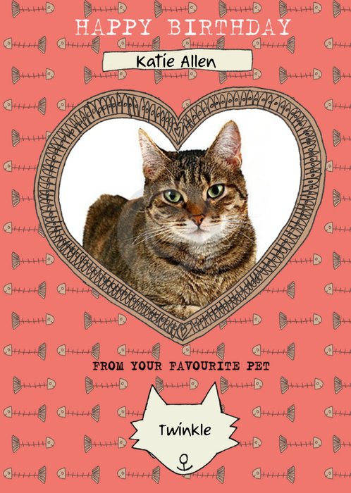 From Your Favourite Pet Photo upload Birthday Card