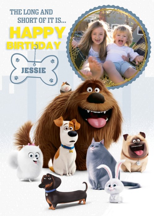 Universal Secret Life Of Pets Photo Upload Birthday Card