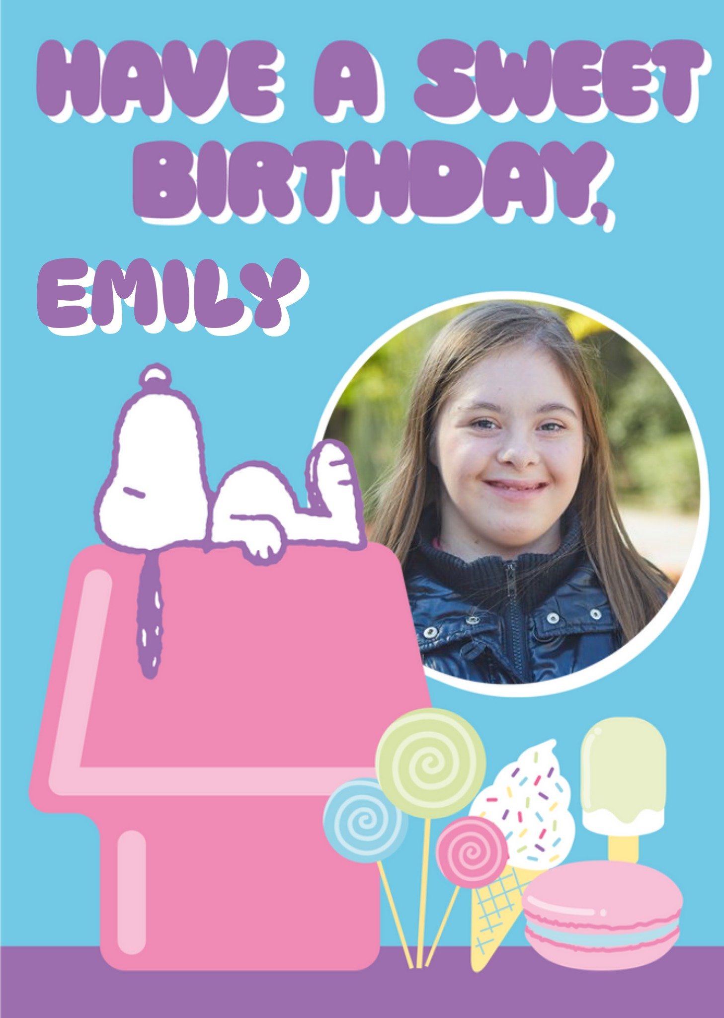 Moonpig Peanuts Snoopy Sweet Birthday Photo Upload Birthday Card Ecard