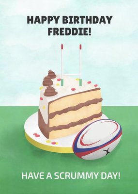 Have A Scrummy Day Rugby Card