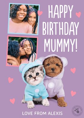 Studio Pets Happy Birthday Mummy Photo Upload Card