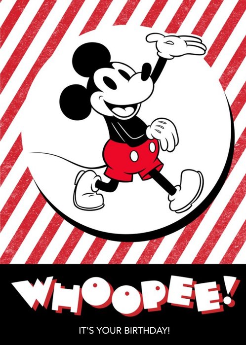 Disney Whoopee Vintage Mickey Birthday Card