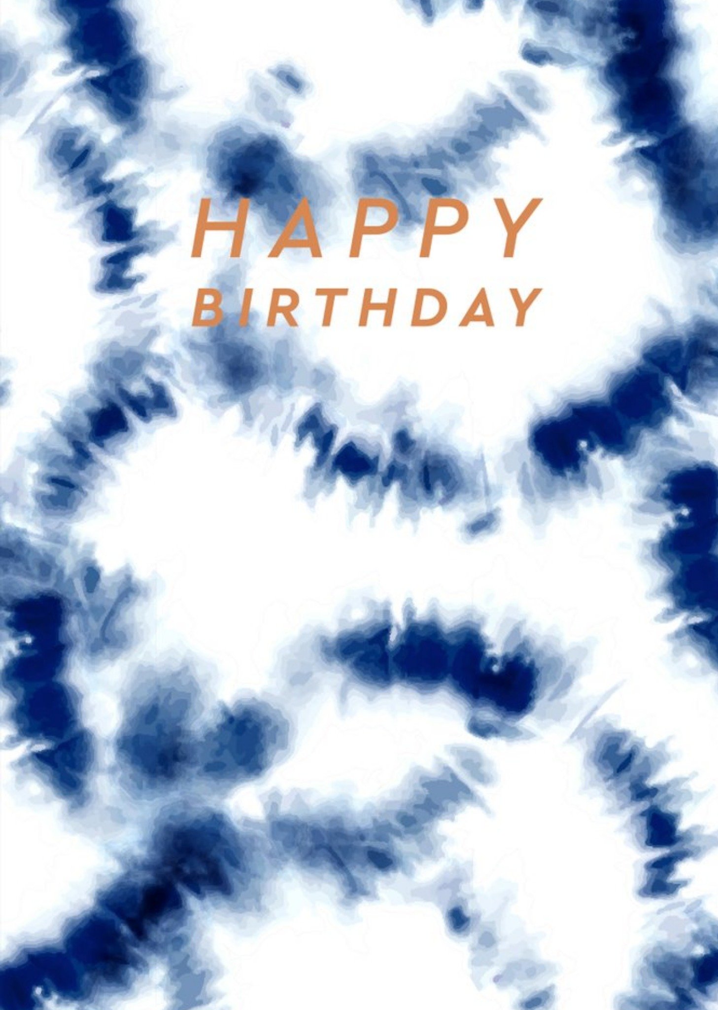 Modern Tie Dye Pattern Birthday Card Ecard