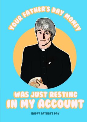 Ferry Clever Funny Illustrated Sitcom Vicar Character Father's Day Card