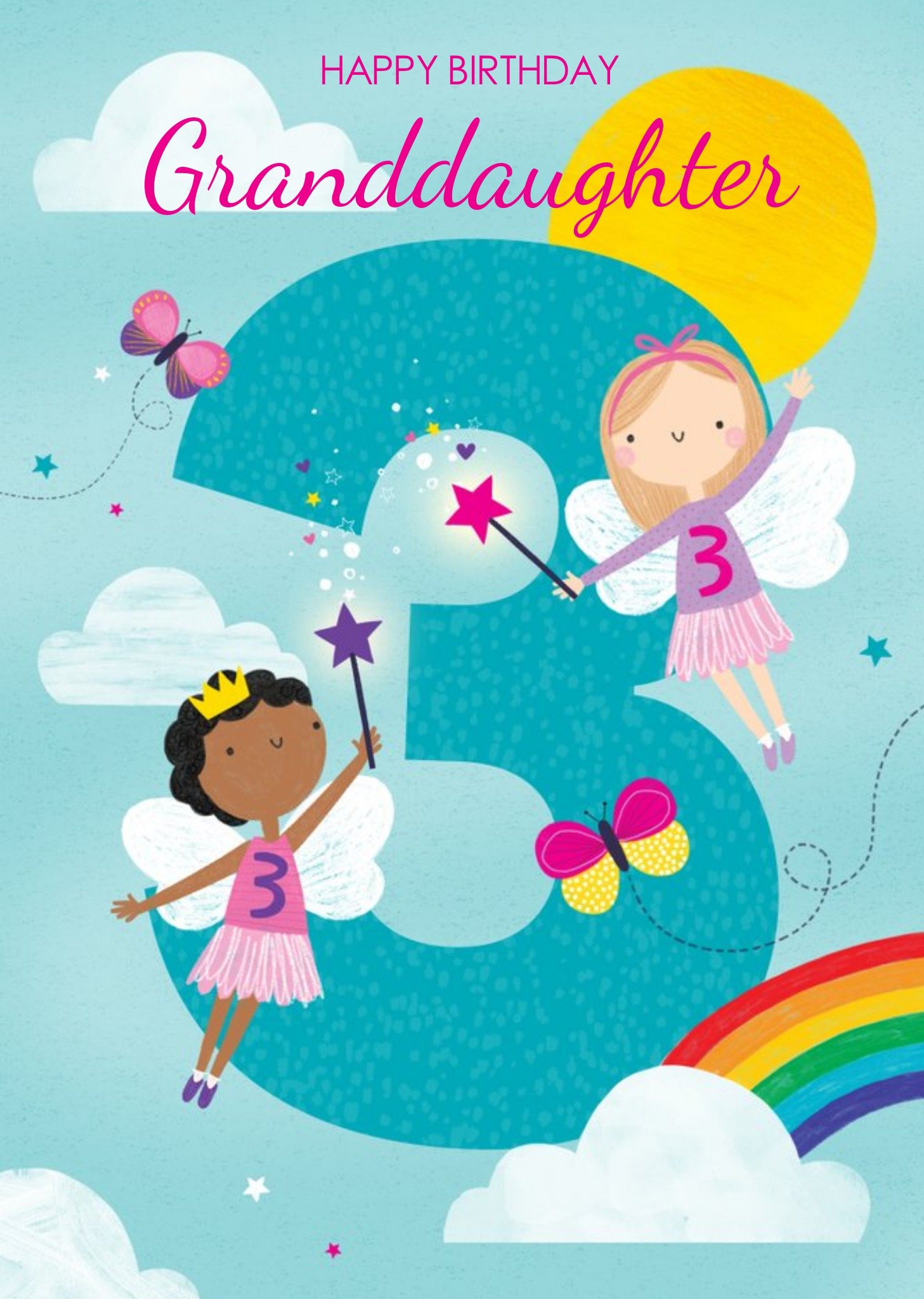 Moonpig Fairy Granddaughter Magical 3rd Birthday Card From Paperlink Ecard