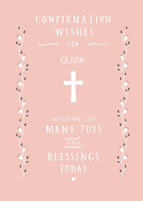 GUK Typographic Cross Blessings Confirmation Card