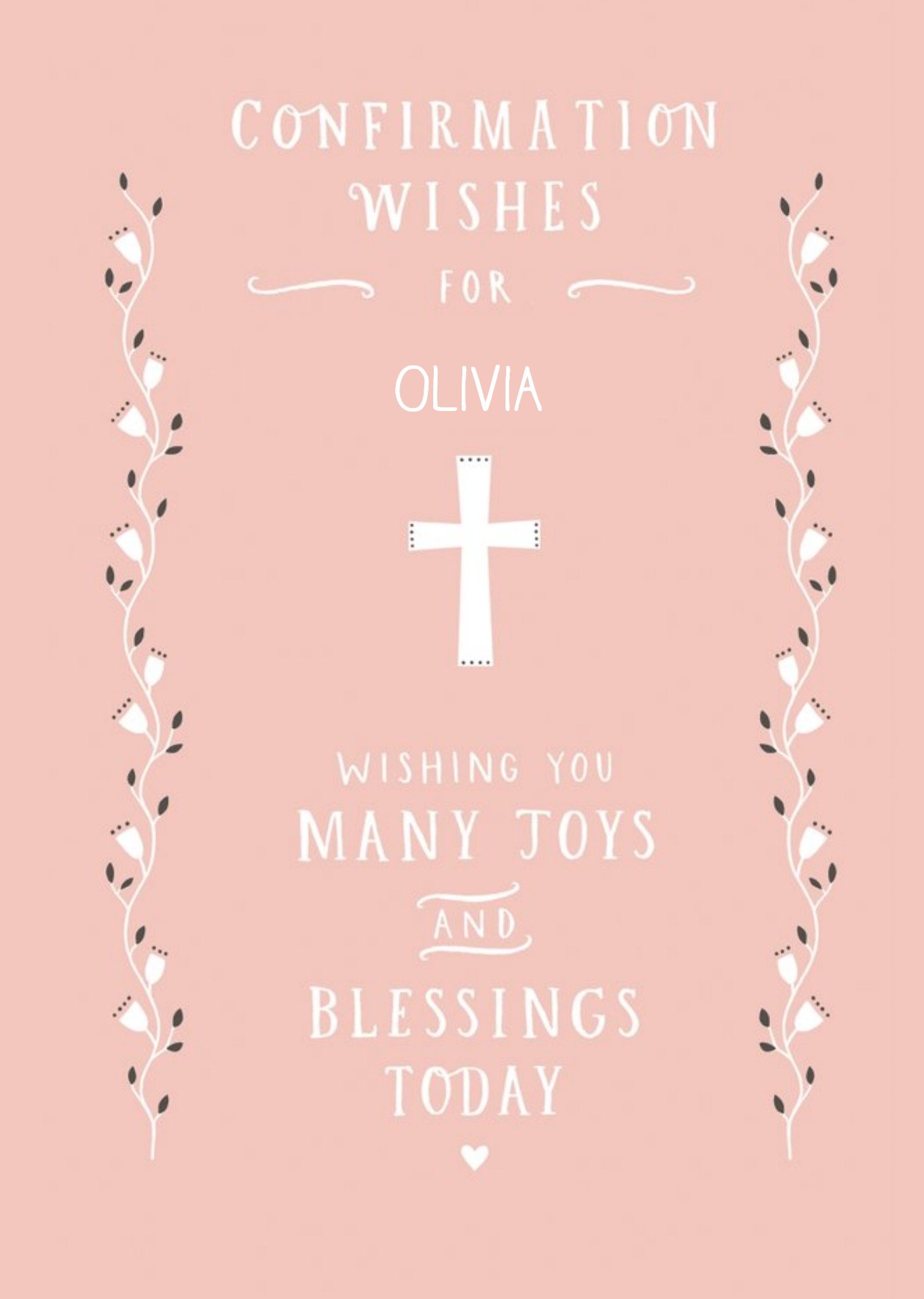 Friends Guk Typographic Cross Blessings Confirmation Card Ecard