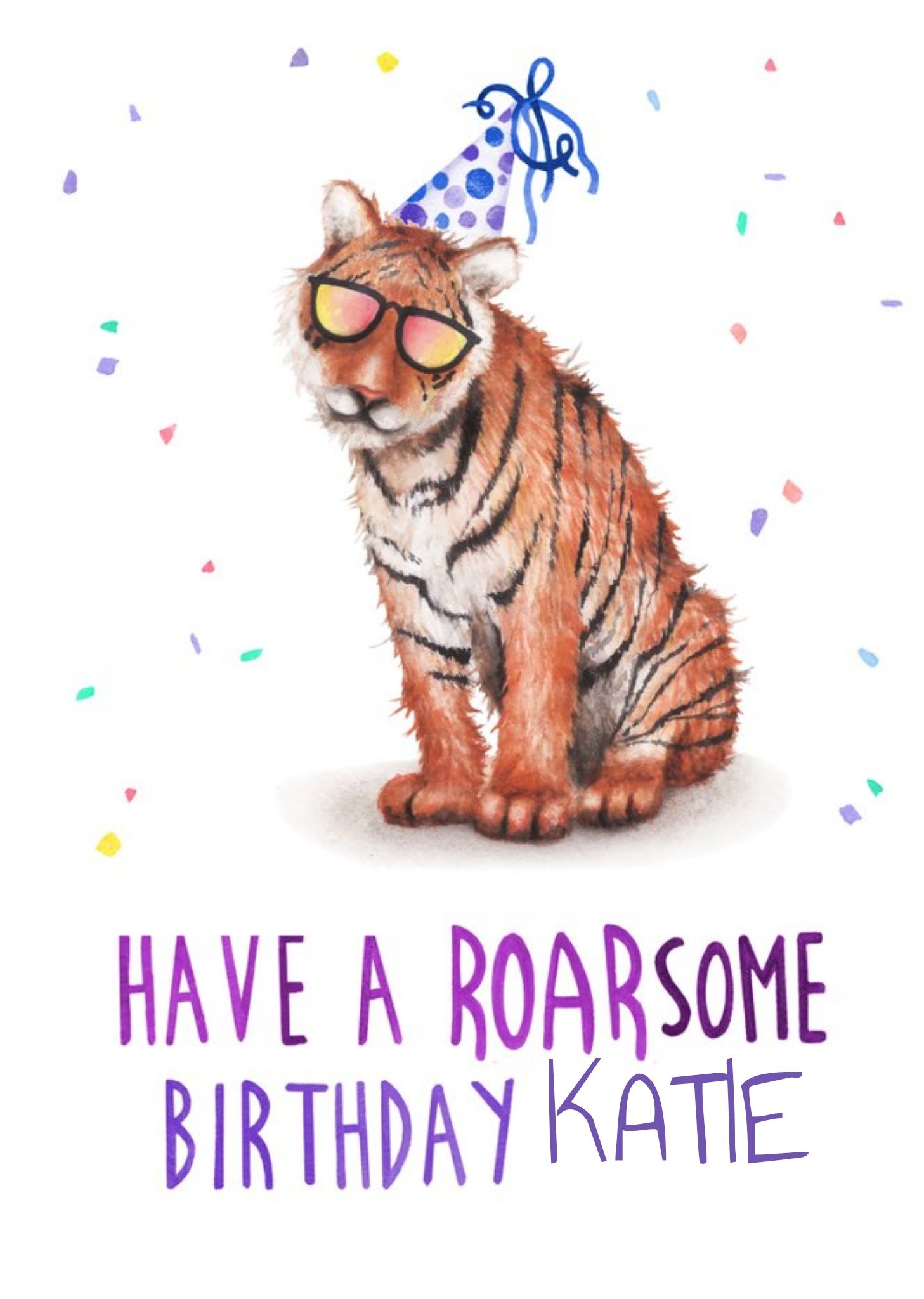 Moonpig Citrus Bunn Funny Pun Animal Personalised Happy Birthday Card, Large