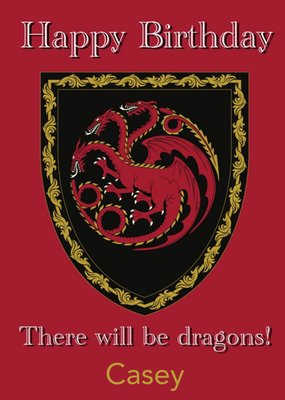 House Of The Dragon Crest Birthday Card