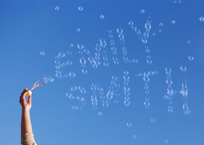 Personalised Text Bubbles Up In The Sky Card