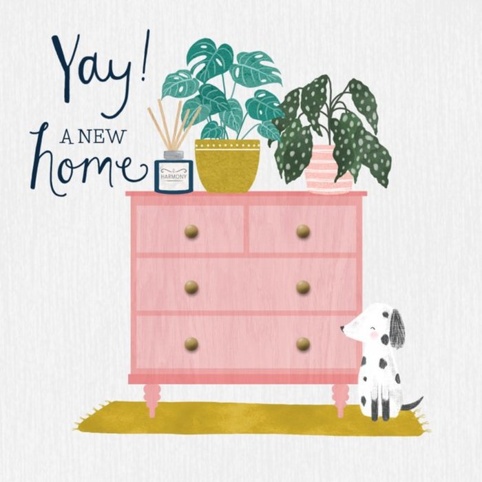 Sarah Hustwaite Illustrated Floral Plants New Home Card