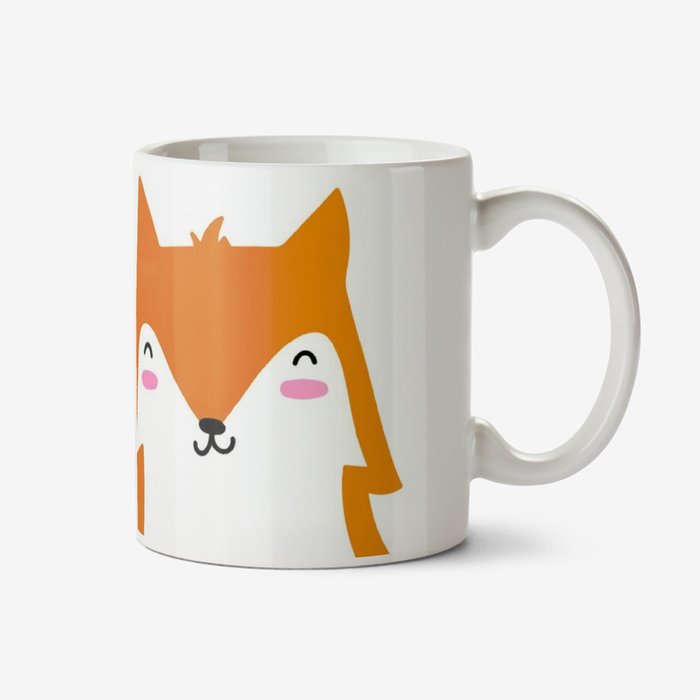 Cute Fox Graphic Illustration Birthday Mug