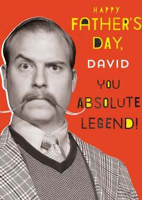 Typographic Photographic Happy Fathers Day You Absolute Legend Card
