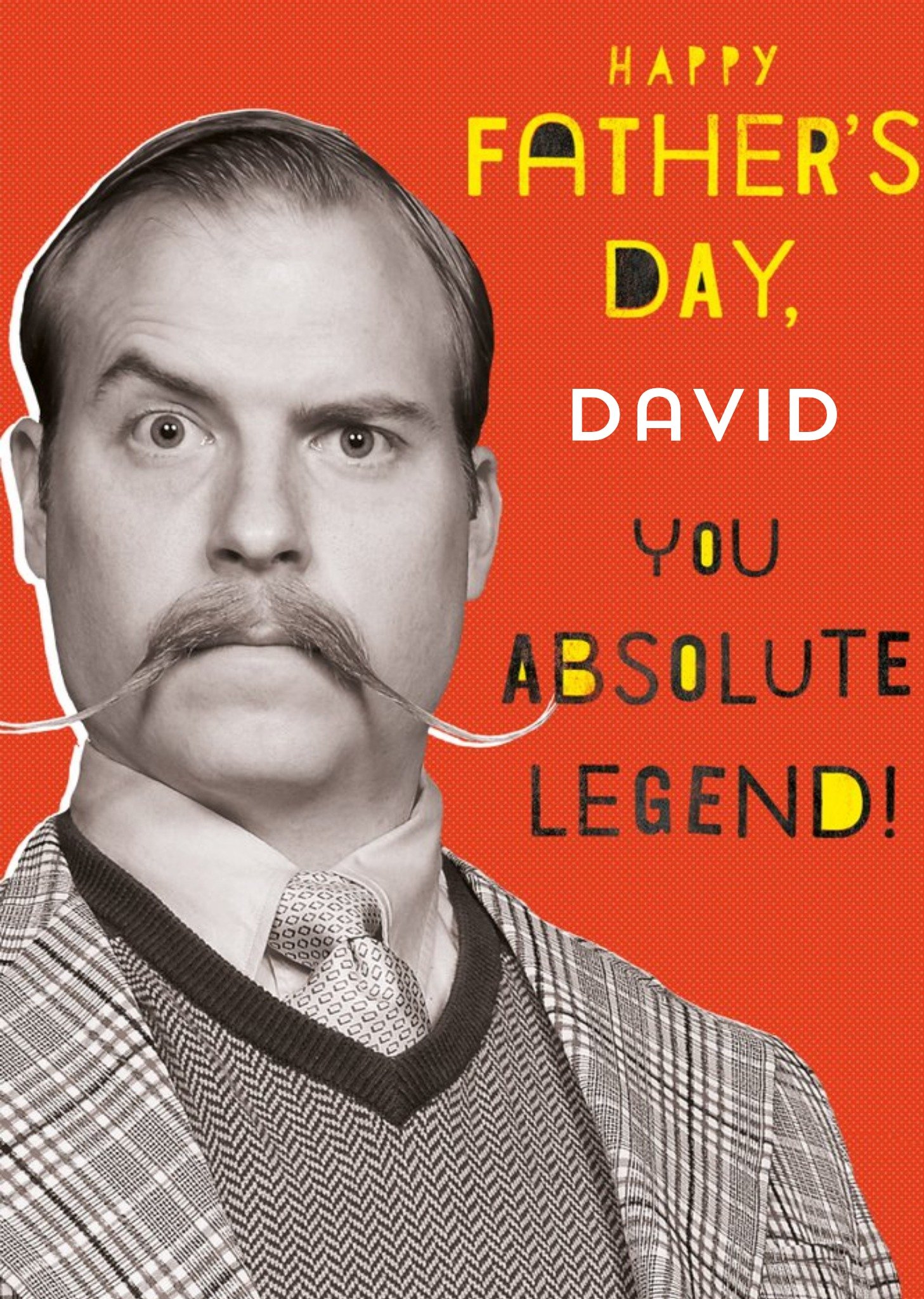 Typographic Photographic Happy Fathers Day You Absolute Legend Card Ecard