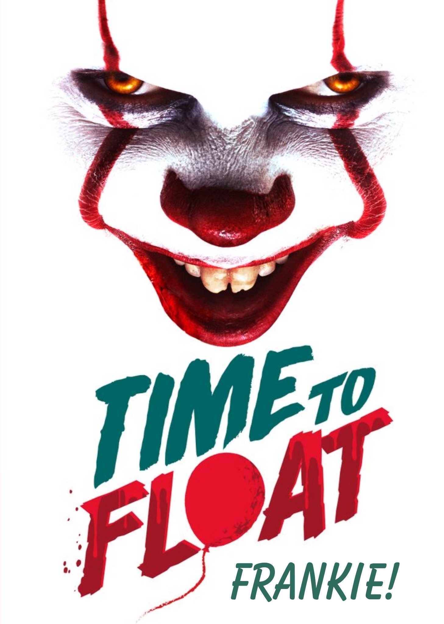 Other It Movie Time To Float Pennywise Horror Birthday Card Ecard