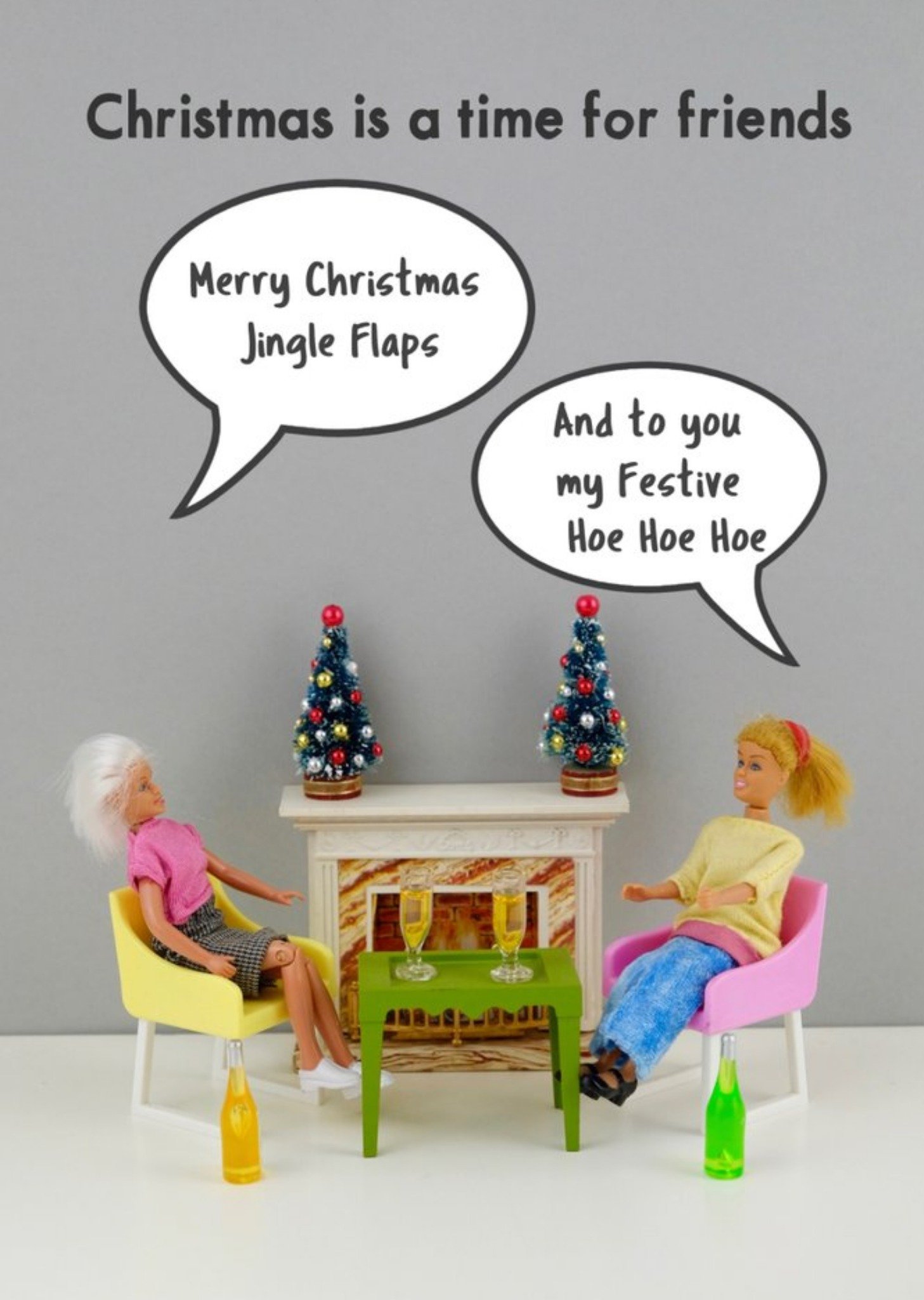 Bold And Bright Funny Dolls Christmas Is A Time For Friends Rude Card Ecard