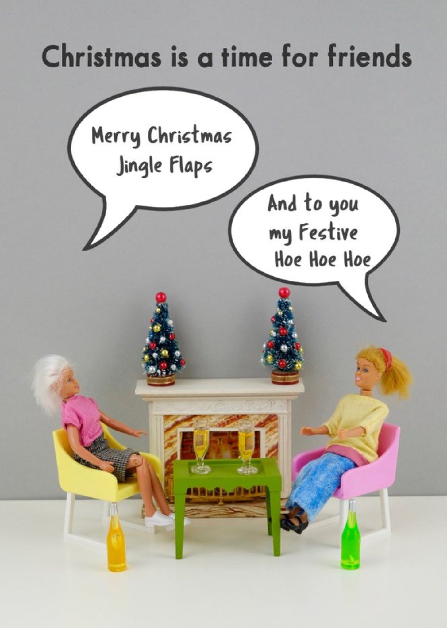 Bold And Bright Funny Dolls Christmas Is A Time For Friends Rude Card