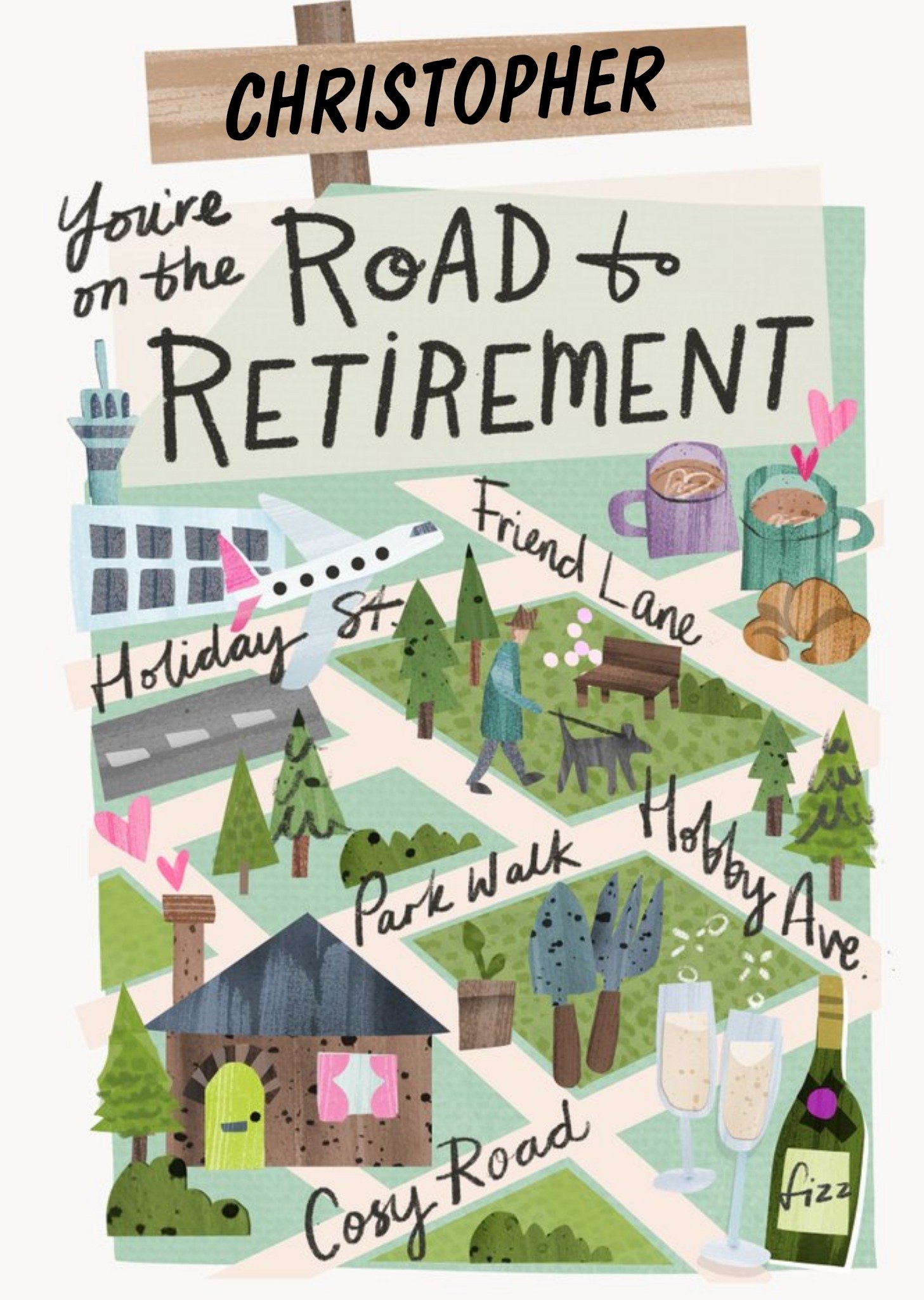 Moonpig Road To Retirement Card, Large