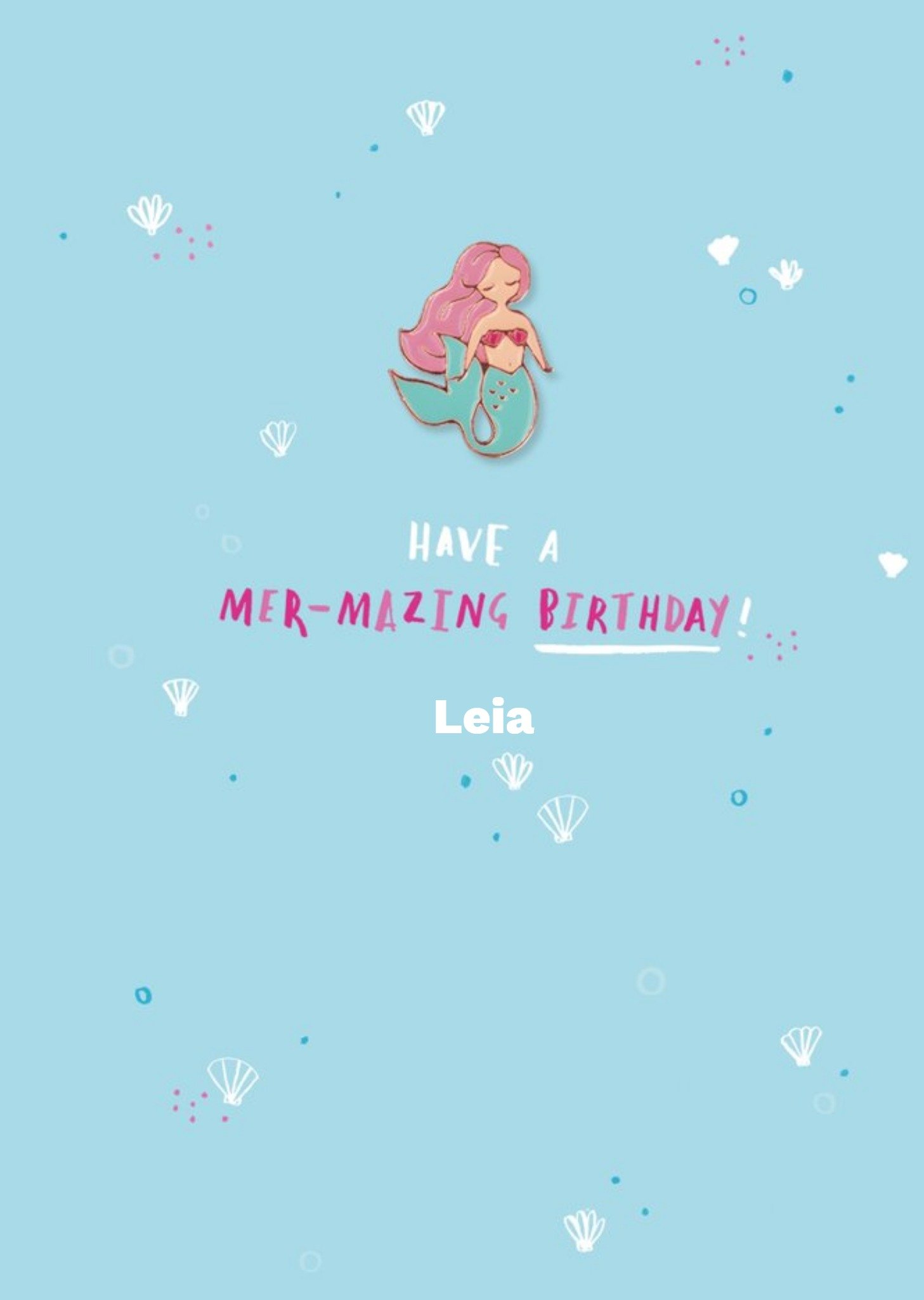 Hotchpotch Blue Mermaid Birthday Card Ecard