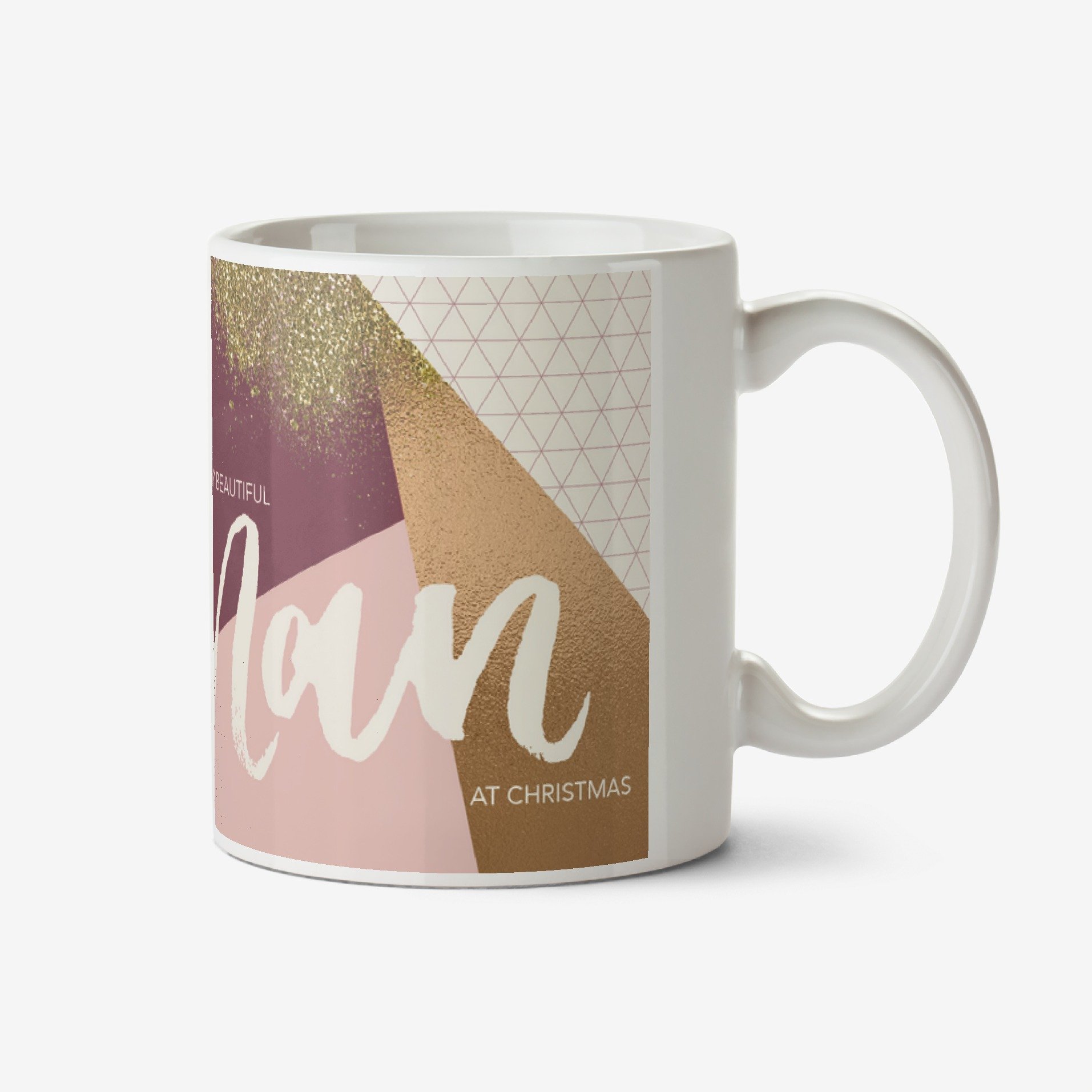 Geometric Sparkles Photo Upload For You At Christmas Mug Ceramic Mug