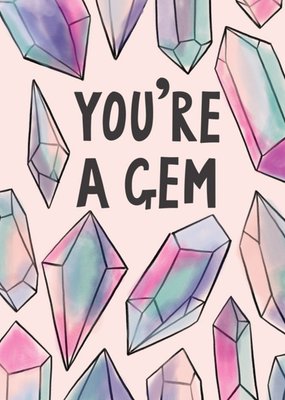 You're a gem thank you card