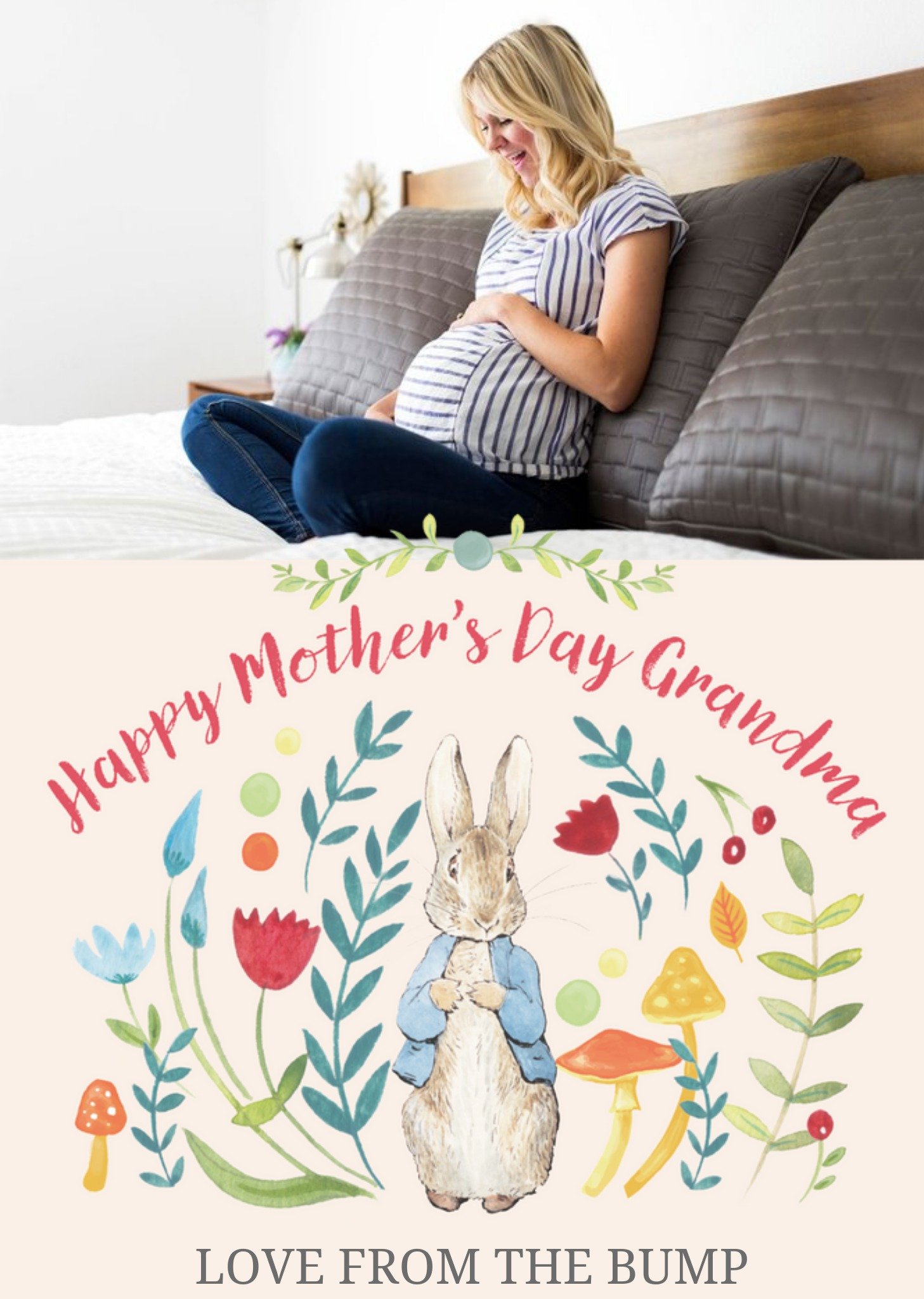 Peter Rabbit Happy Mothers Day Grandma Love From The Bump Mothers Day Card Ecard