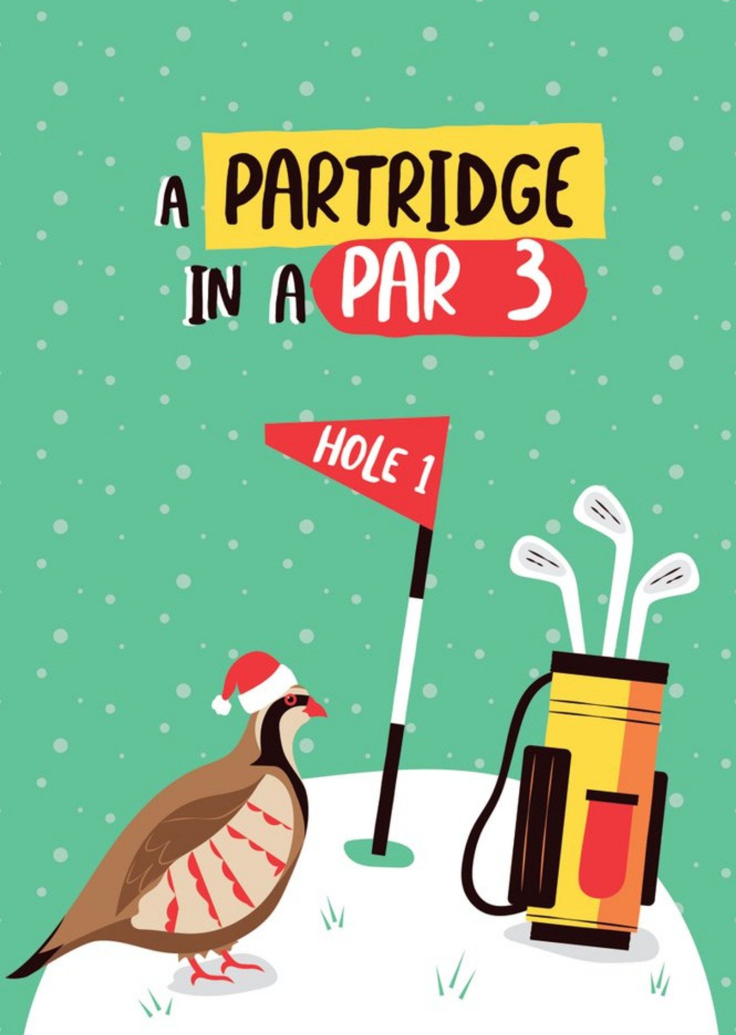 Moonpig Funny A Partridge In A Par 3 Christmas Card Ecard