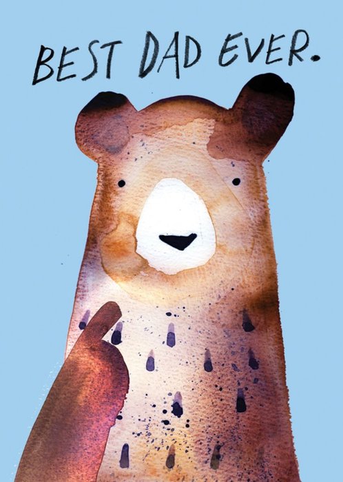 Jolly Awesome Bear Best Dad Ever Card