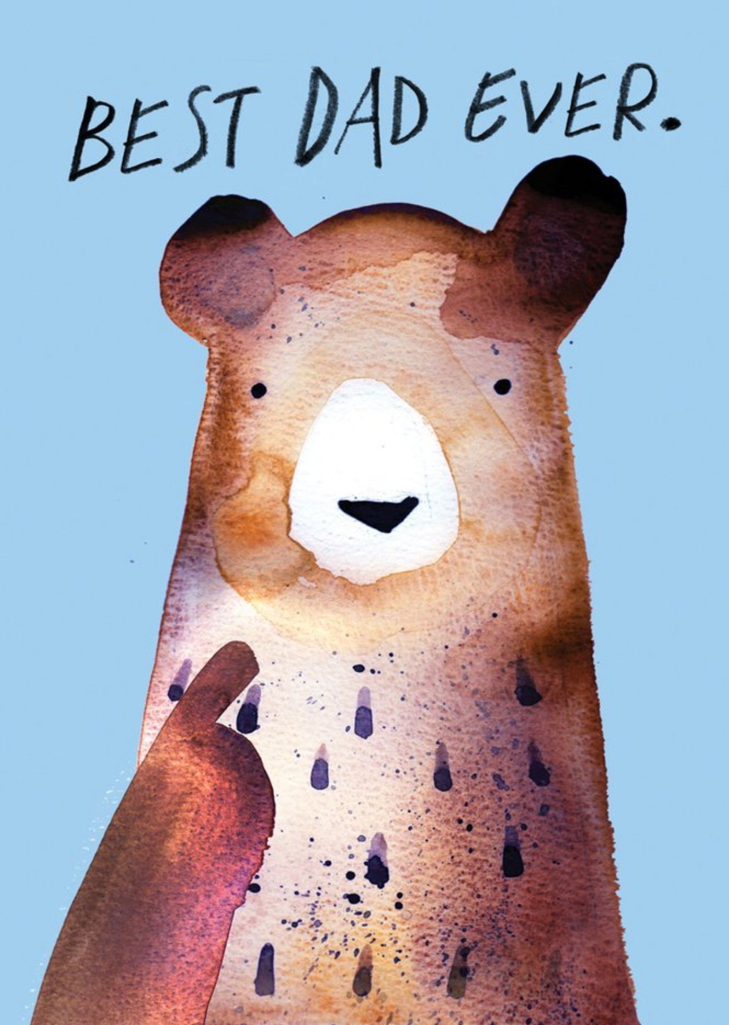 Jolly Awesome Bear Best Dad Ever Card, Large