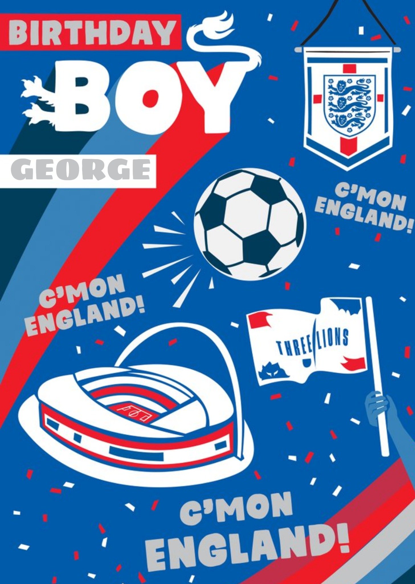 Danilo England Birthday Boy Come On England Card Ecard