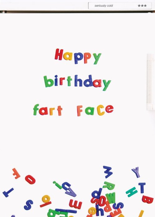 Rude Funny Happy Birthday Fart Face Card