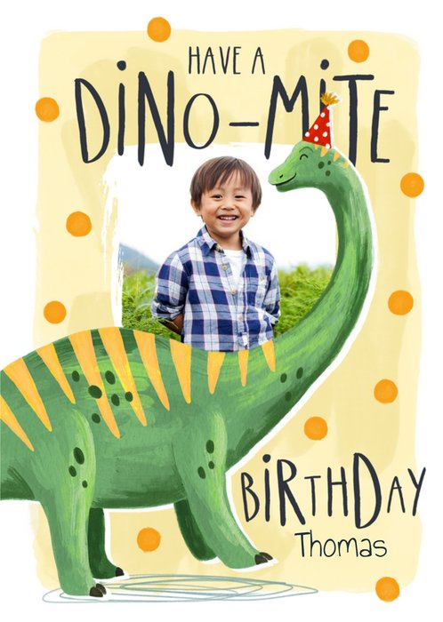 Natural History Museum Dino-Mite Birthday Photo Upload Card