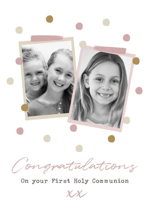 Congratulations On Your First Holy Communion Photo Upload Card