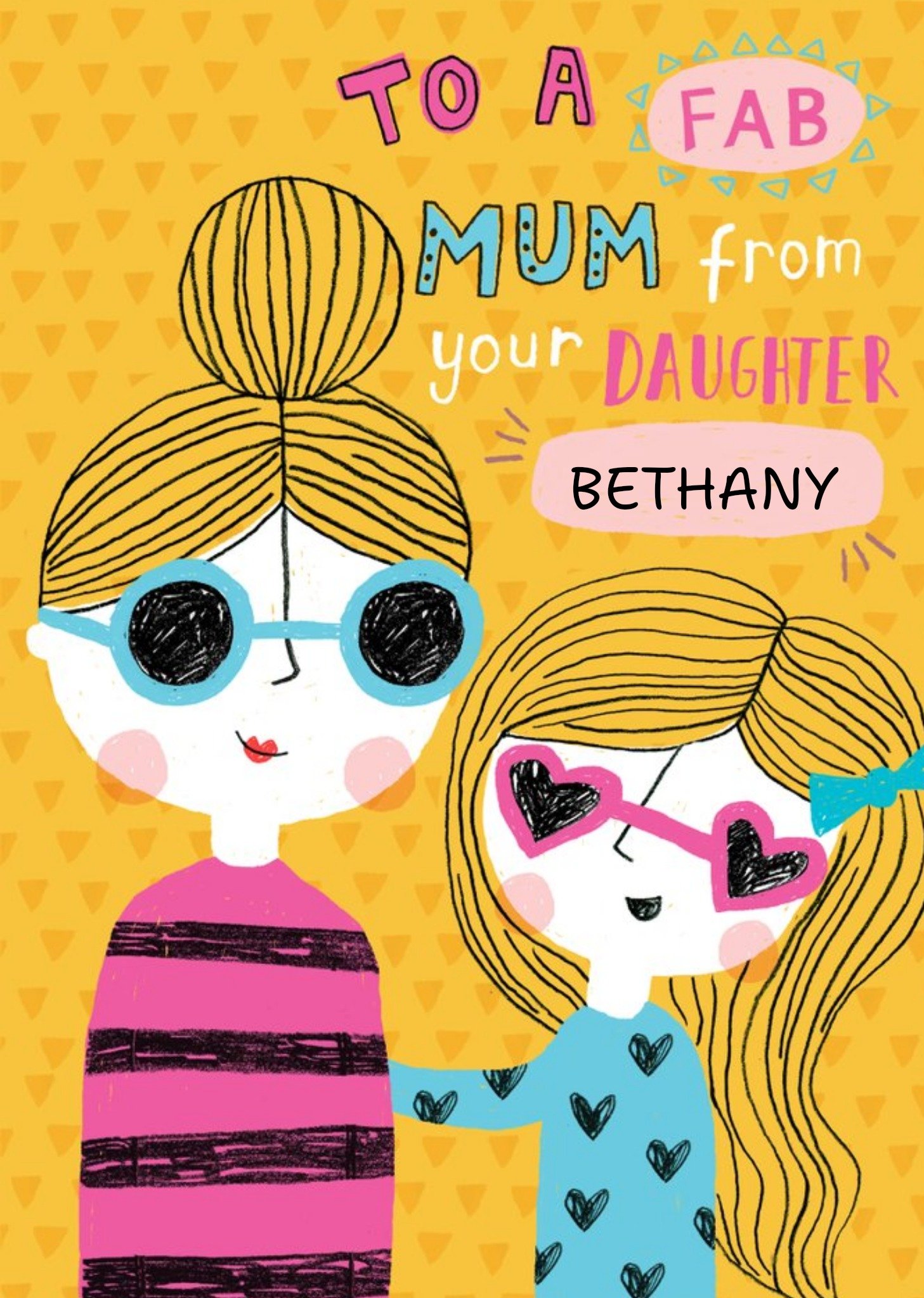 Mother's Day Card To A Fab Mum Fashion Illustration