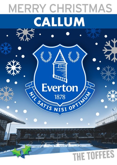 Everton FC Football Club Christmas card