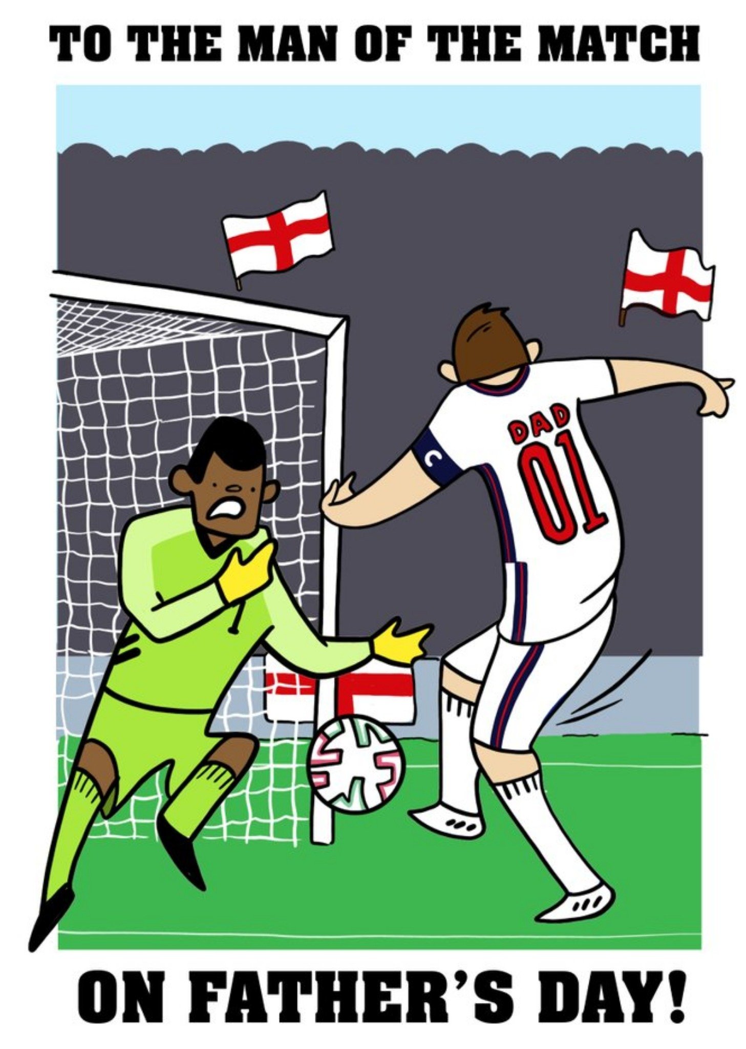 England Footballer Man Of The Match Father's Day Card Ecard