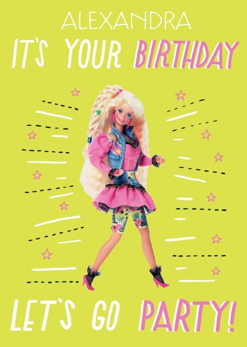 Barbie Let's Go Party Birthday Day Card