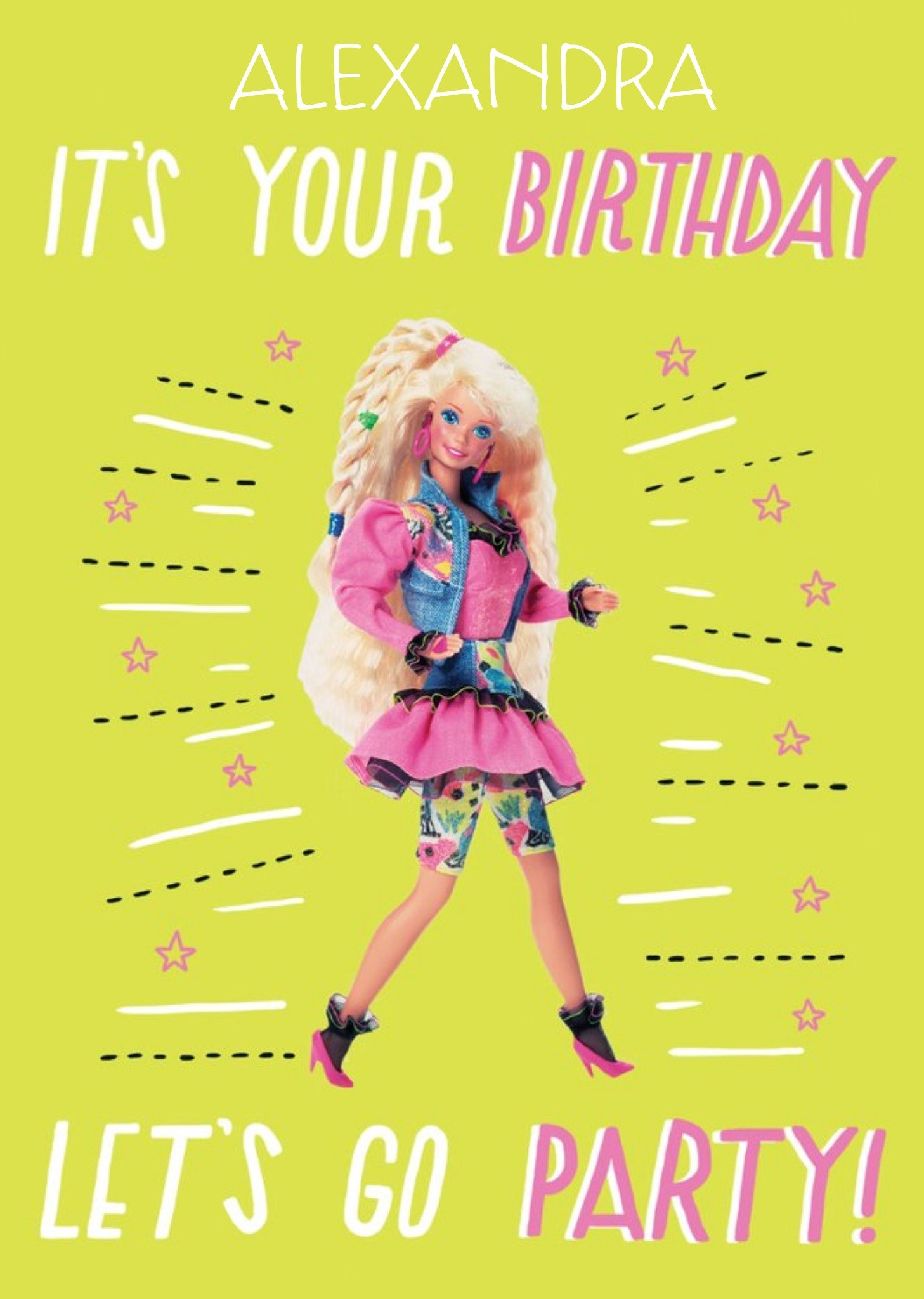 Barbie Let's Go Party Birthday Day Card Ecard