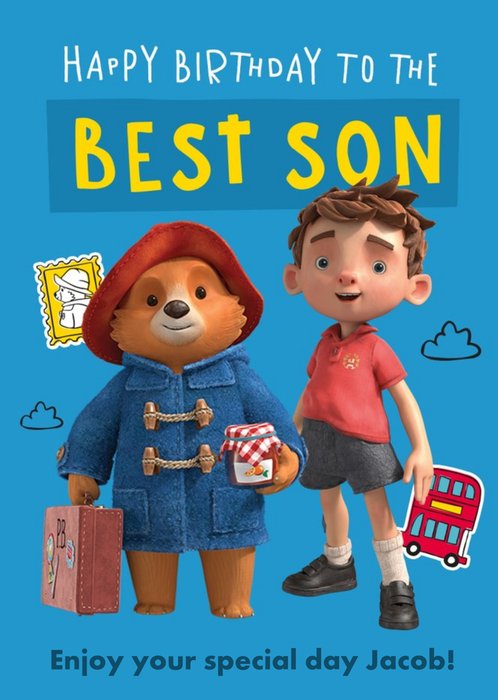 Paddington Bear Best Son Birthday Card