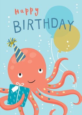 Klara Hawkins Octopus Birthday Greeting Card
