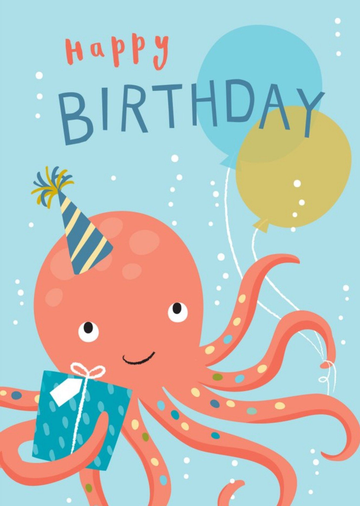 Moonpig Klara Hawkins Octopus Birthday Greeting Card, Large