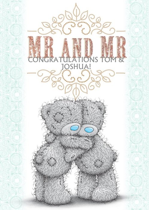 Tatty Teddy Mr And Mr Wedding Card