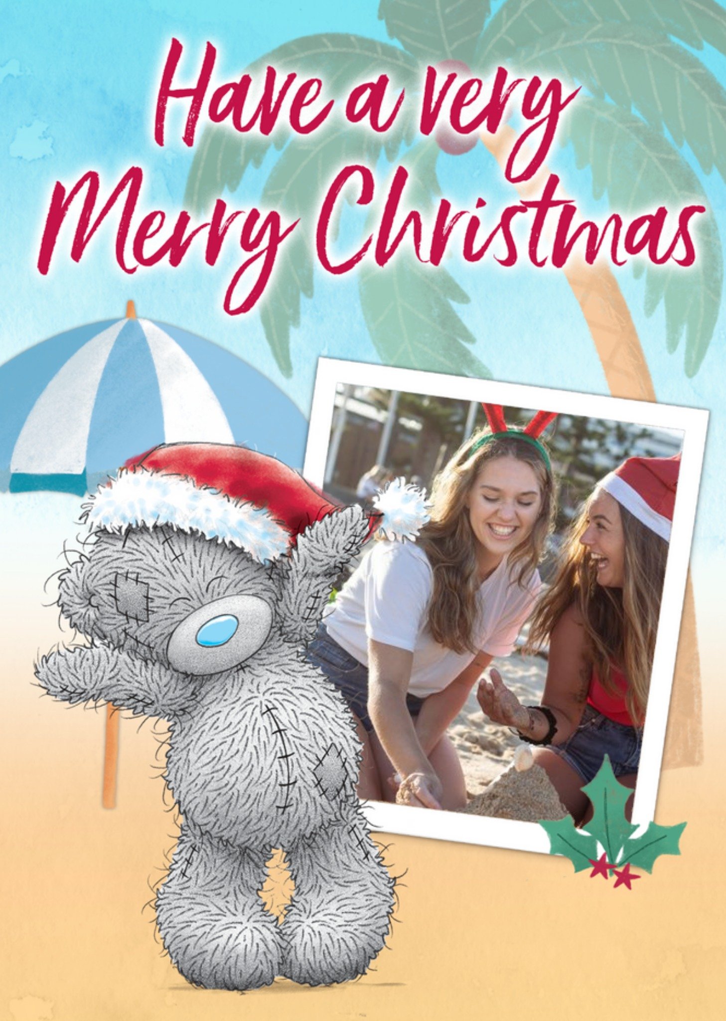 Me To You Tatty Teddy Cute Have A Very Merry Christmas Photo Upload Card