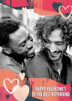 Photo Upload Happy Valentines To The Best Boyfriend LGBTQ+ Card