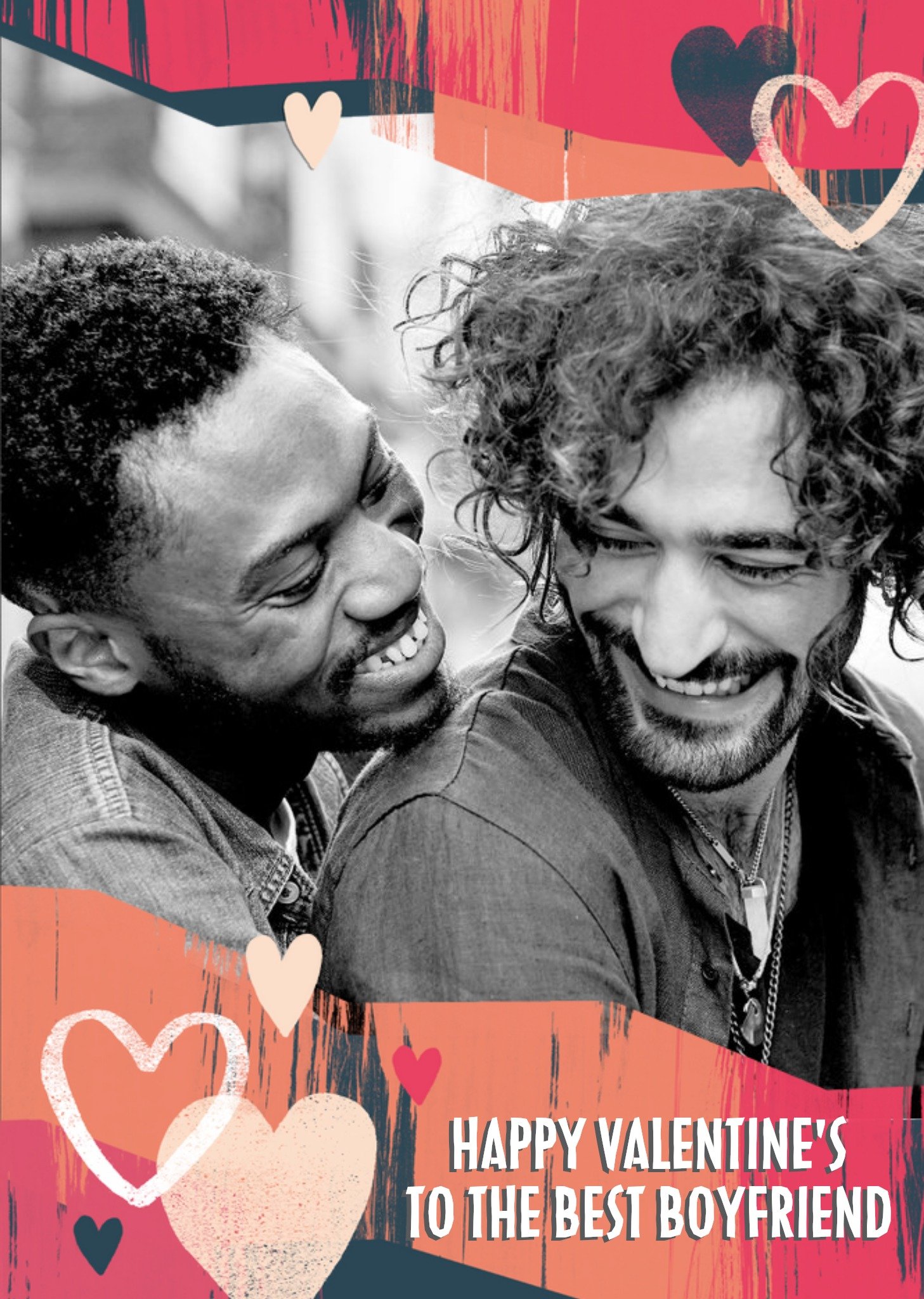 Photo Upload Happy Valentines To The Best Boyfriend LGBTQ+ Card Ecard