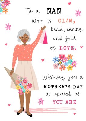 To A Nan Who Is Glam Mother's Day Card