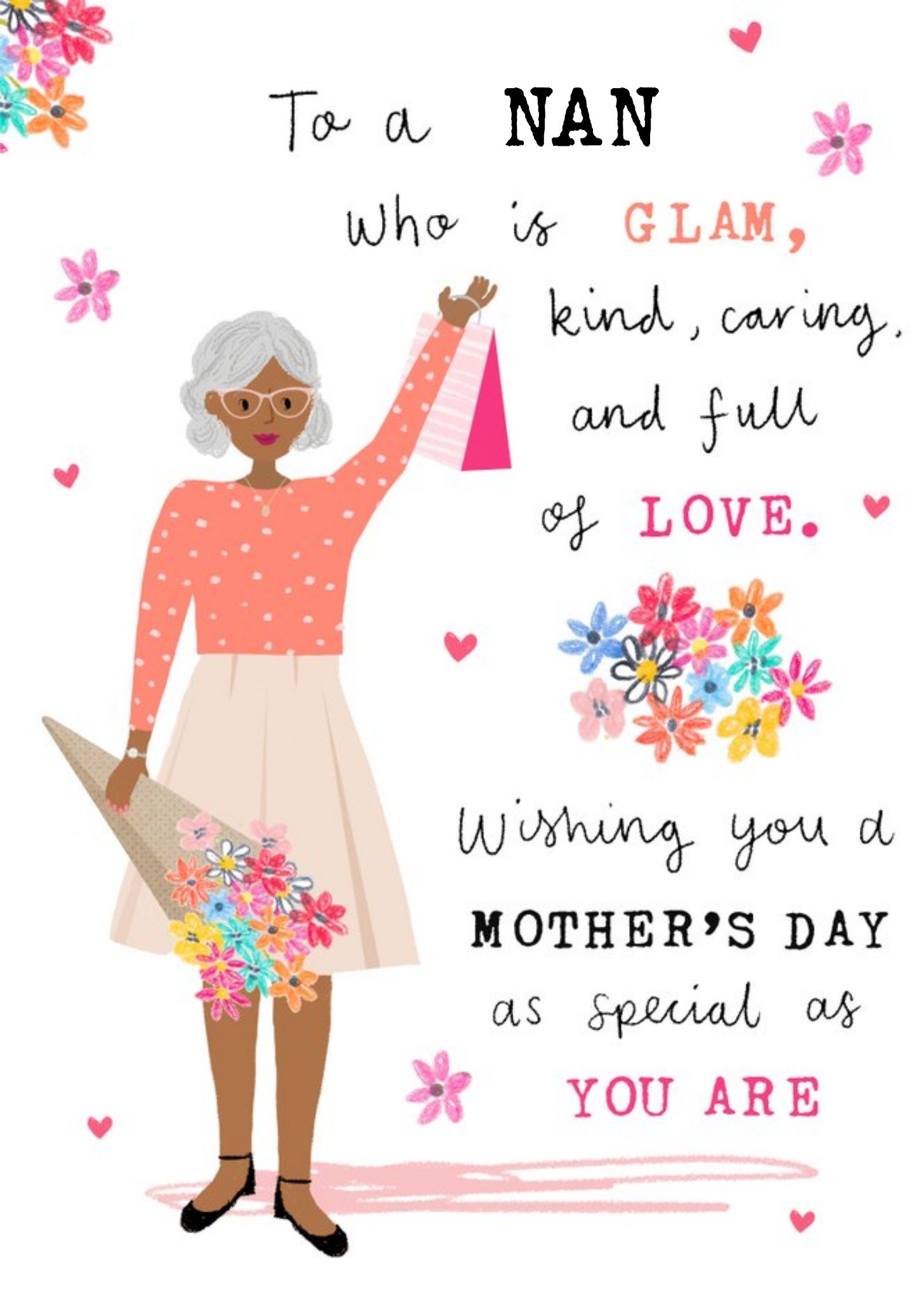 To A Nan Who Is Glam Mother's Day Card Ecard