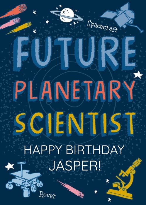 Natural History Museum Future Planetary Scientist Birthday Card
